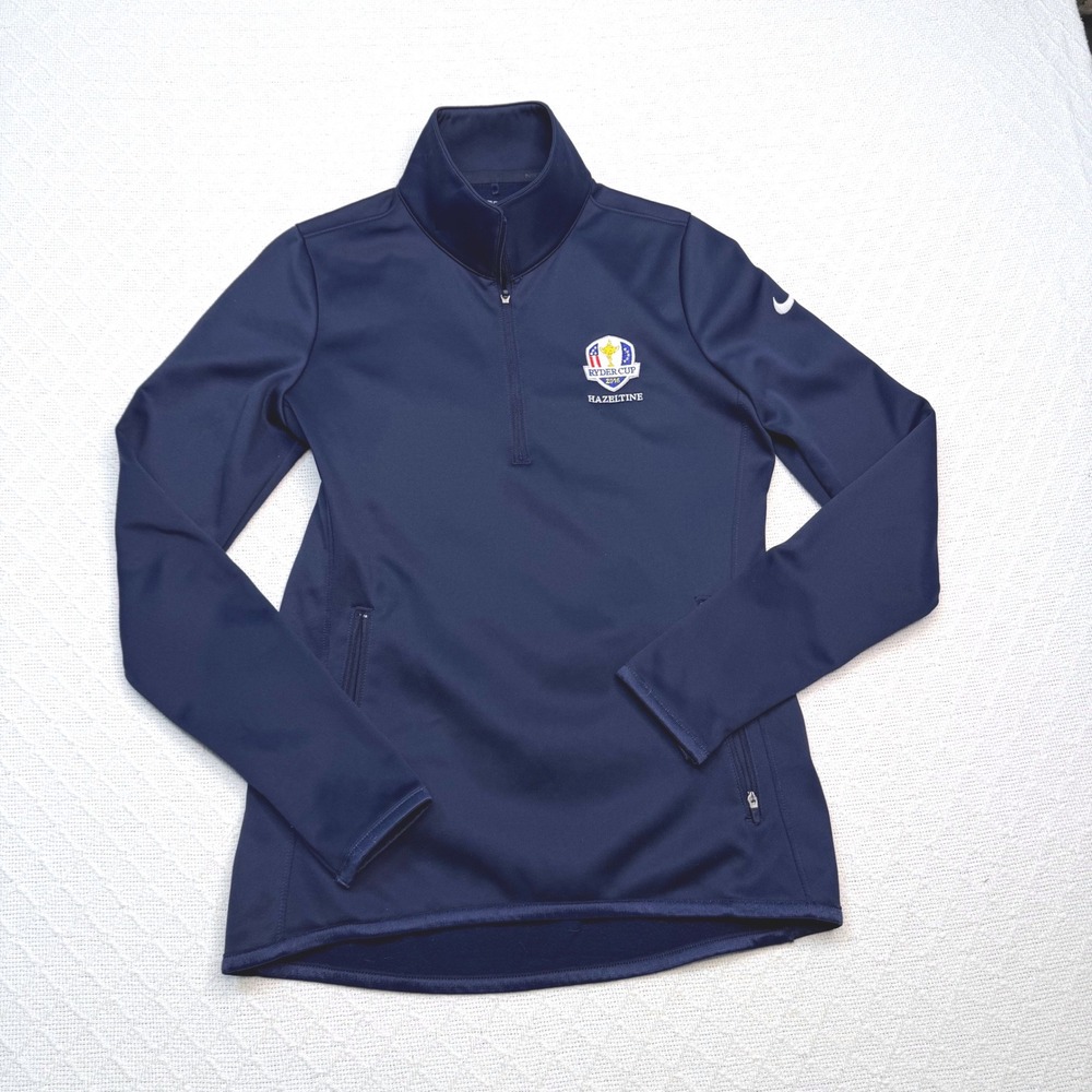 Nike Golf 2016 Ryder Cup Hazeltine Therma-FIT 1/4 Zip Navy Pullover 685282-419 S
